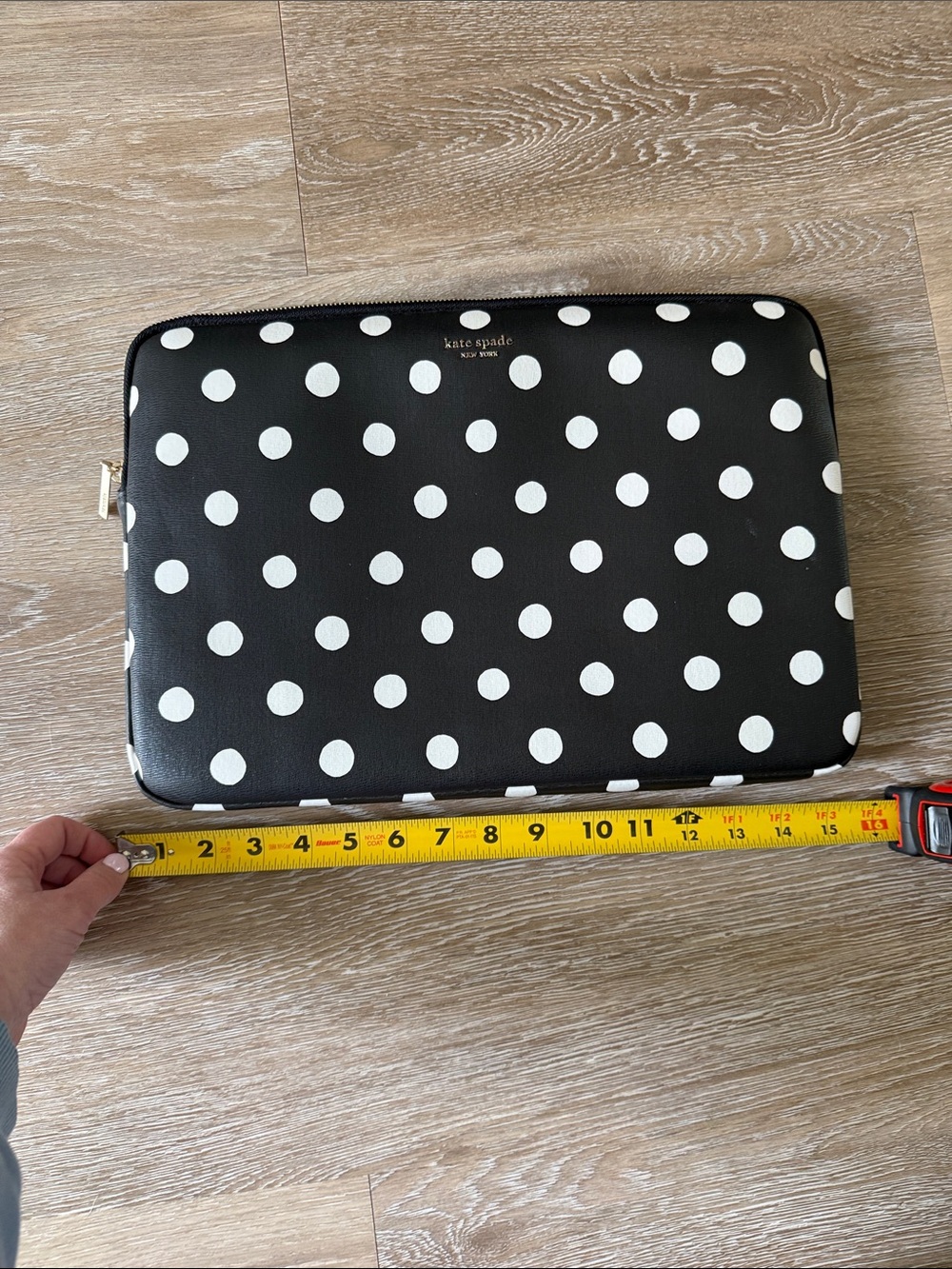 kate spade Black & White Polka Dot laptop Sleeve